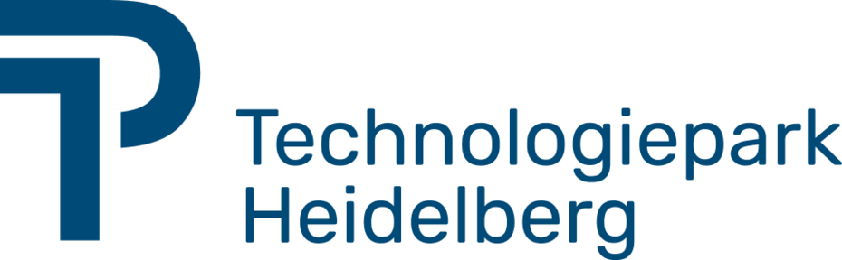 Logo des Technologieparks Heidelberg mit stilisiertem blauem „TP“ und dem Schriftzug „Technologiepark Heidelberg“.