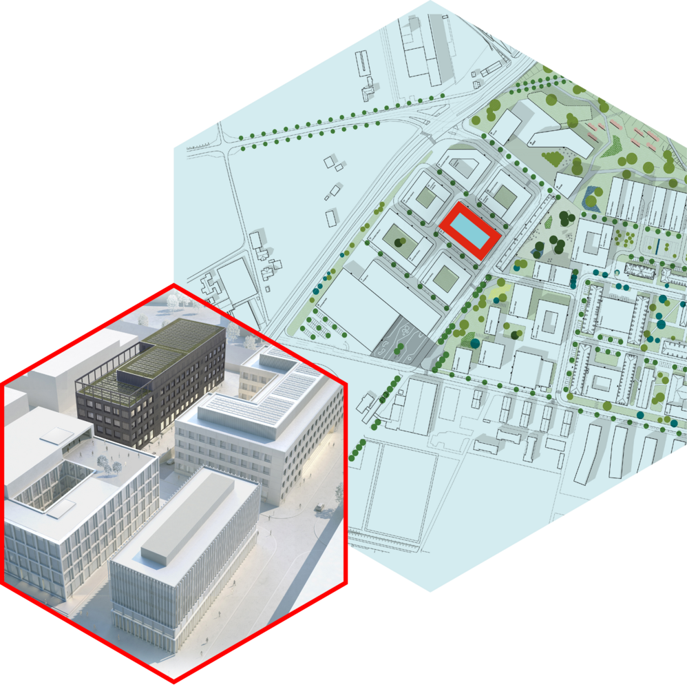 Lageplan des LAB22 im Heidelberg Innovation Park &ndash; optimale Anbindung und Infrastruktur in der Rhein-Neckar-Region